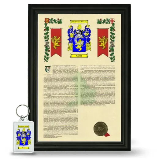 Cheise Framed Armorial History and Keychain - Black