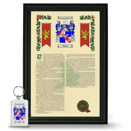 Chetan Framed Armorial History and Keychain - Black
