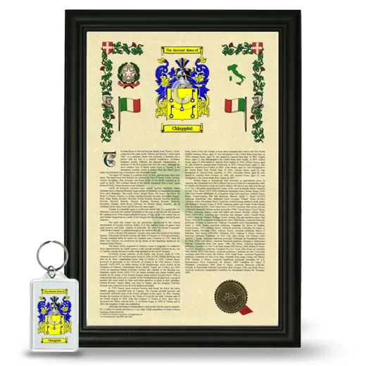 Chiappini Framed Armorial History and Keychain - Black