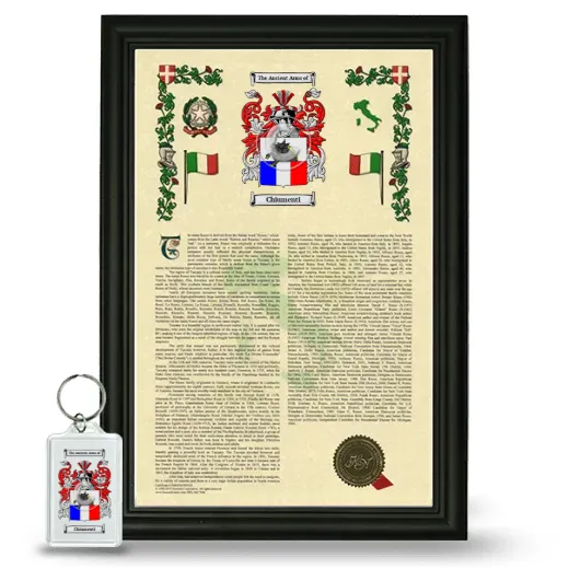 Chiumenti Framed Armorial History and Keychain - Black