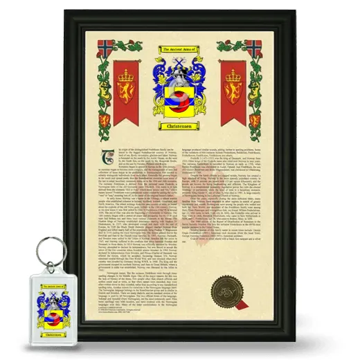 Christensen Framed Armorial History and Keychain - Black