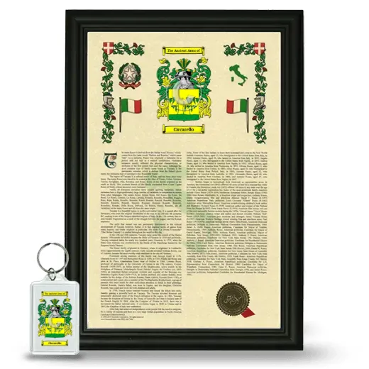 Ciccarello Framed Armorial History and Keychain - Black