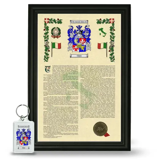 Cisco Framed Armorial History and Keychain - Black