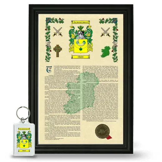 Claree Framed Armorial History and Keychain - Black
