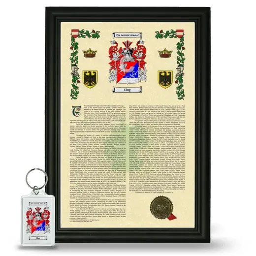Clug Framed Armorial History and Keychain - Black