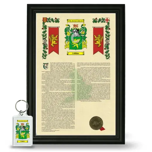 Cobbins Framed Armorial History and Keychain - Black