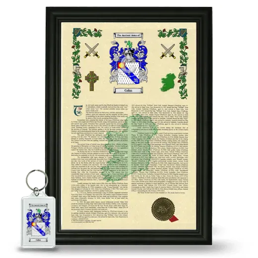 Cohn Framed Armorial History and Keychain - Black