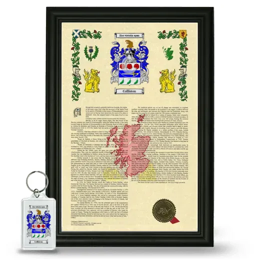 Colliston Framed Armorial History and Keychain - Black