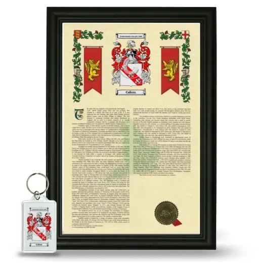 Colson Framed Armorial History and Keychain - Black