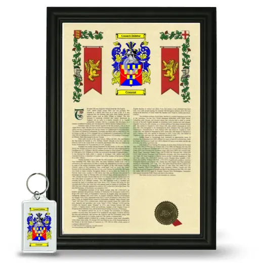 Conant Framed Armorial History and Keychain - Black