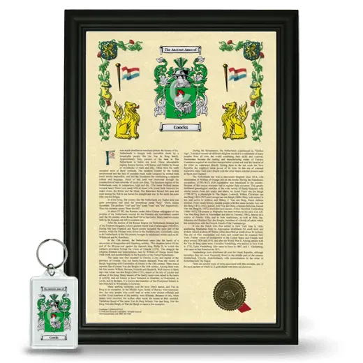 Coocks Framed Armorial History and Keychain - Black