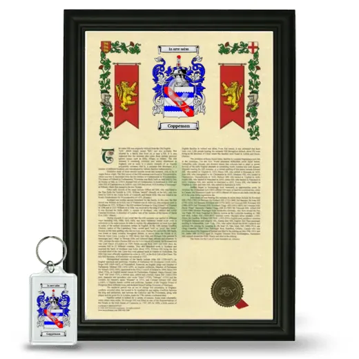 Coppeman Framed Armorial History and Keychain - Black