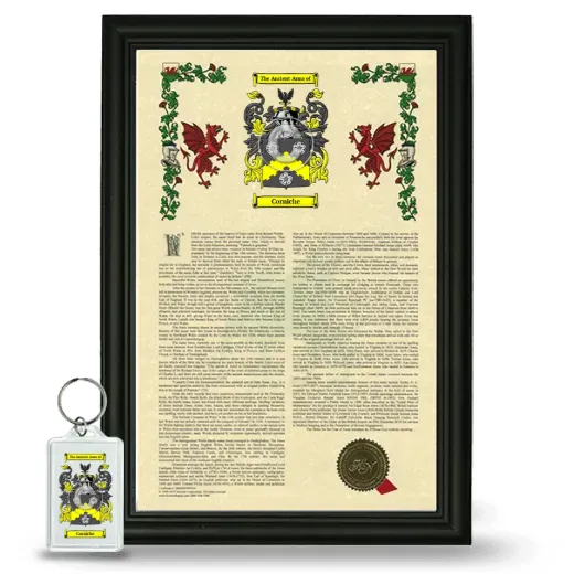 Corniche Framed Armorial History and Keychain - Black