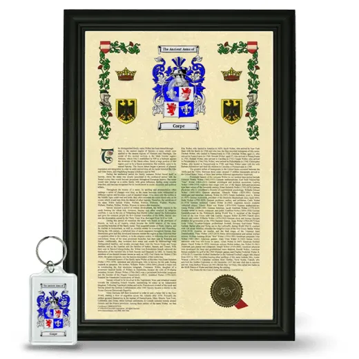 Corpe Framed Armorial History and Keychain - Black