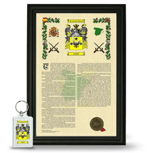 Corral Framed Armorial History and Keychain - Black