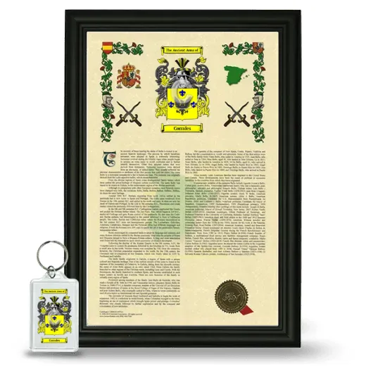 Corrales Framed Armorial History and Keychain - Black