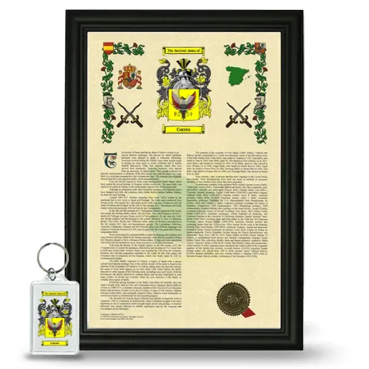 Correa Framed Armorial History and Keychain - Black