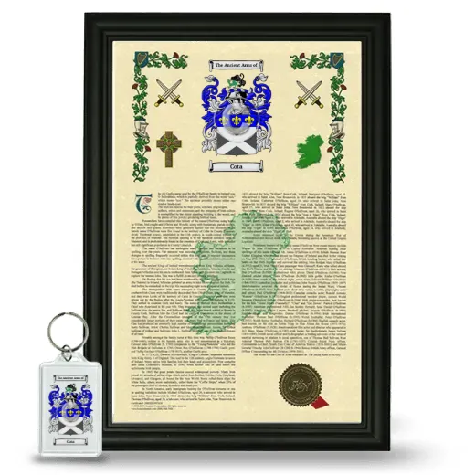 Cota Framed Armorial History and Keychain - Black