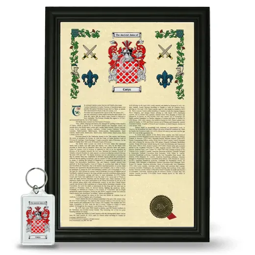 Cotys Framed Armorial History and Keychain - Black