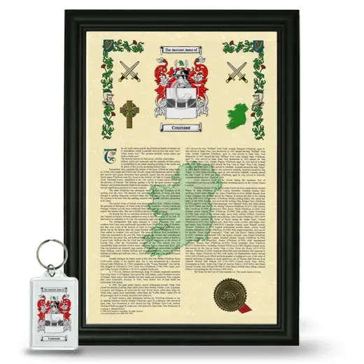 Courrant Framed Armorial History and Keychain - Black