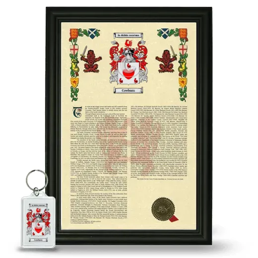 Cowburn Framed Armorial History and Keychain - Black
