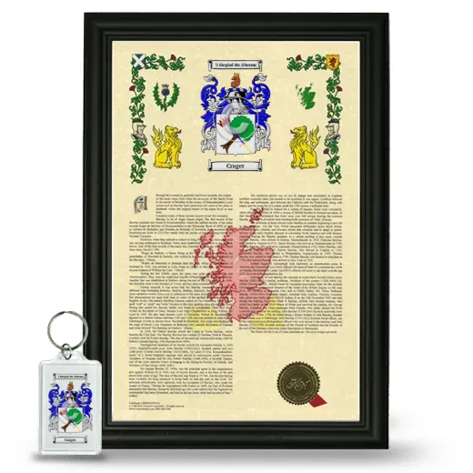 Crager Framed Armorial History and Keychain - Black