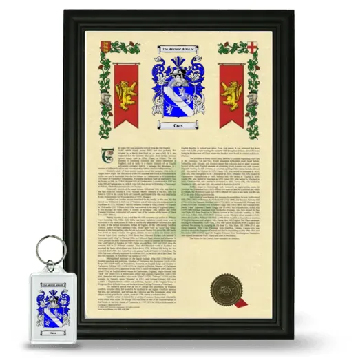 Cras Framed Armorial History and Keychain - Black