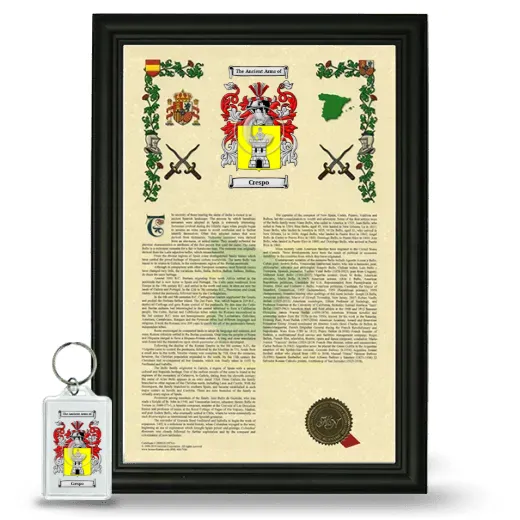 Crespo Framed Armorial History and Keychain - Black