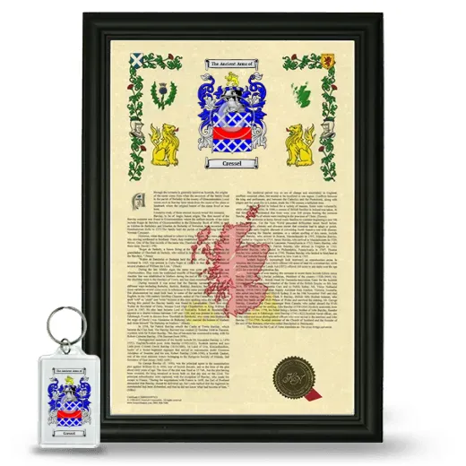 Cressel Framed Armorial History and Keychain - Black