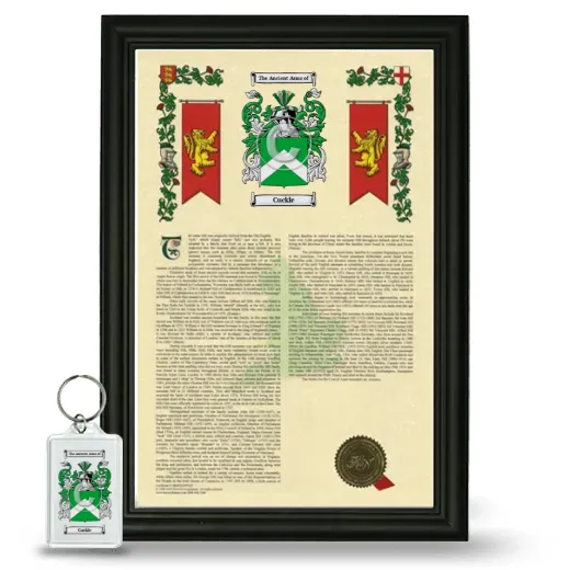 Cuckle Framed Armorial History and Keychain - Black