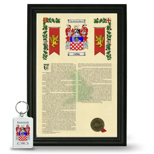 Cuding Framed Armorial History and Keychain - Black