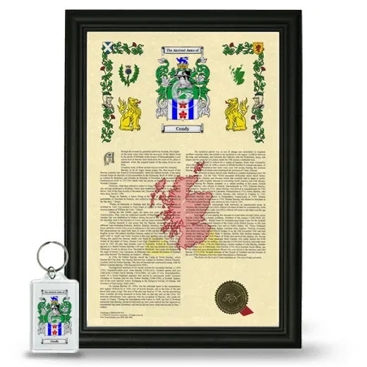 Cundy Framed Armorial History and Keychain - Black