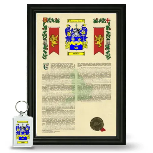 Curtice Framed Armorial History and Keychain - Black