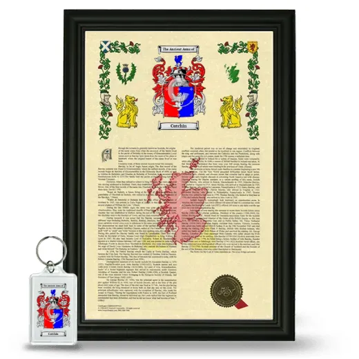 Cutchin Framed Armorial History and Keychain - Black