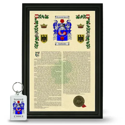 Czechowicz Framed Armorial History and Keychain - Black