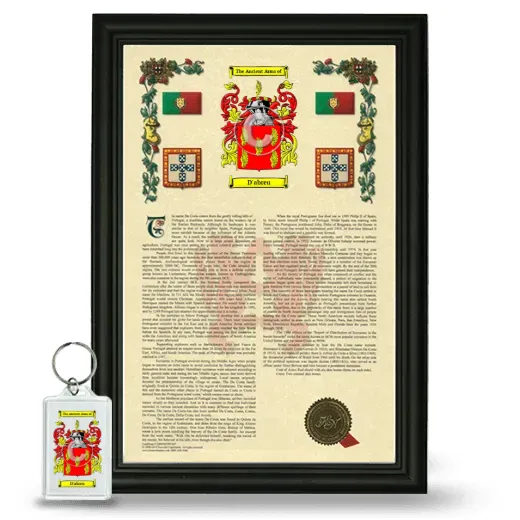D'abreu Framed Armorial History and Keychain - Black