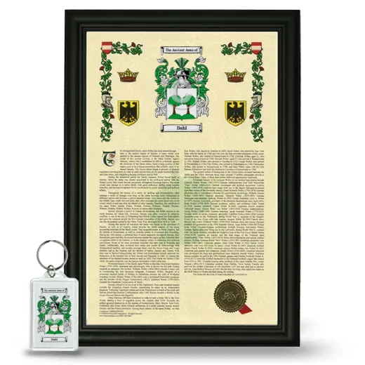 Dahl Framed Armorial History and Keychain - Black