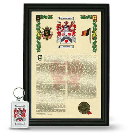 Dameron Framed Armorial History and Keychain - Black