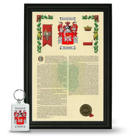 Danalewich Framed Armorial History and Keychain Black