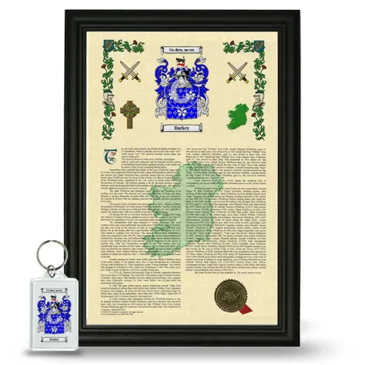 Darkey Framed Armorial History and Keychain - Black