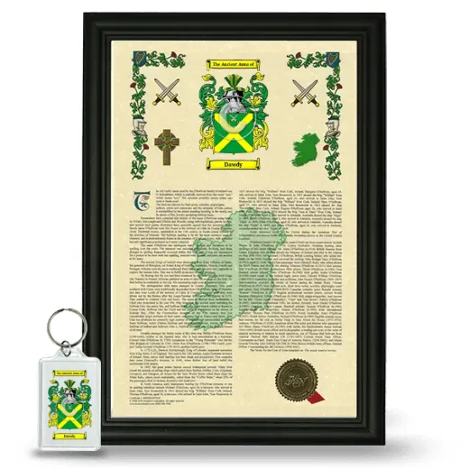 Dawdy Framed Armorial History and Keychain - Black