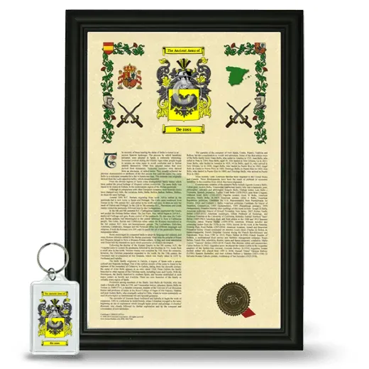 De ross Framed Armorial History and Keychain - Black