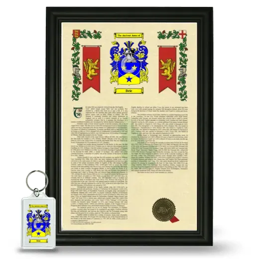 Deie Framed Armorial History and Keychain - Black