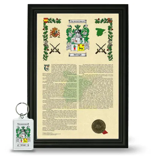 Del tagle Framed Armorial History and Keychain - Black