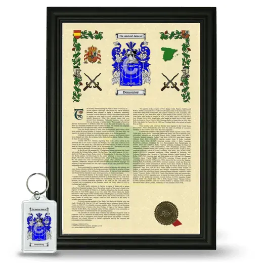 Demontoy Framed Armorial History and Keychain - Black