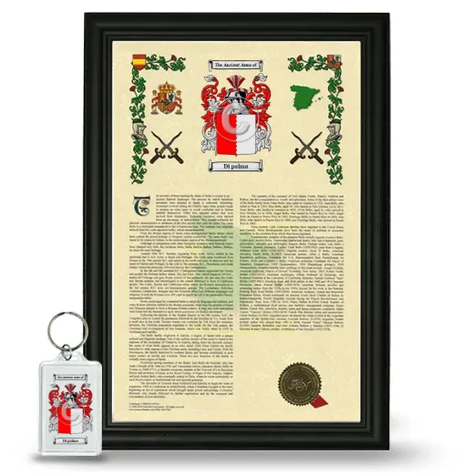 Di palma Framed Armorial History and Keychain - Black