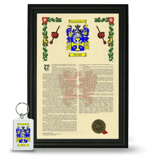 Dieterich Framed Armorial History and Keychain - Black