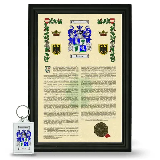 Dieterle Framed Armorial History and Keychain - Black