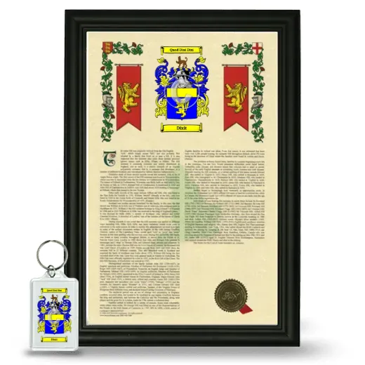 Dixit Framed Armorial History and Keychain - Black