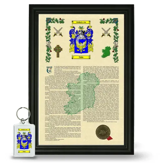 Doin Framed Armorial History and Keychain - Black